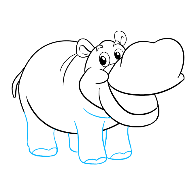 Cách vẽ Hippo: Bước 8