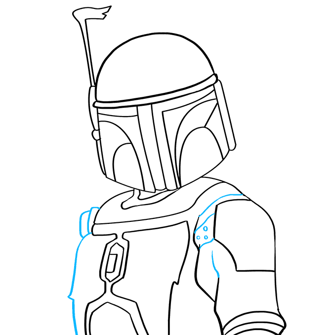 Cách vẽ Boba Fett: Bước 7