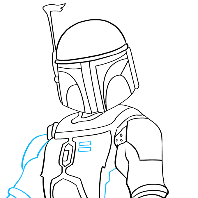 Cách vẽ Boba Fett: Bước 8