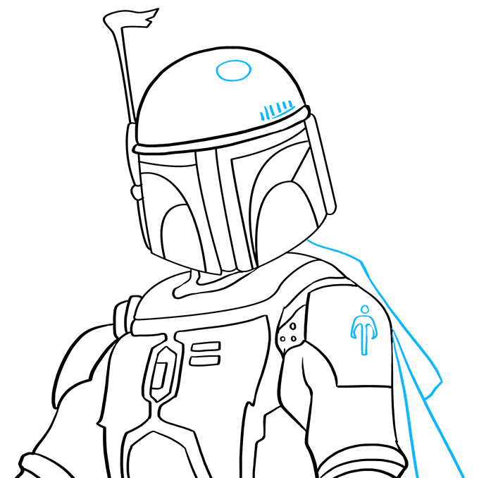 Cách vẽ Boba Fett: Bước 9