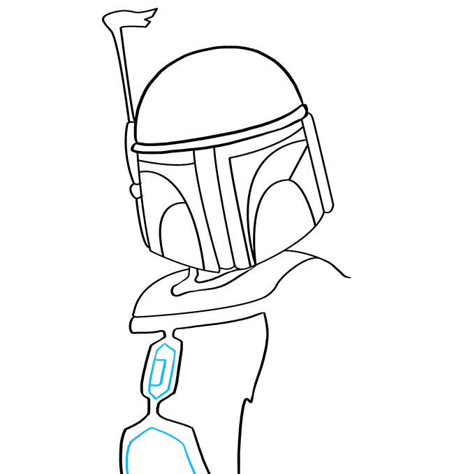 Cách vẽ Boba Fett: Bước 5