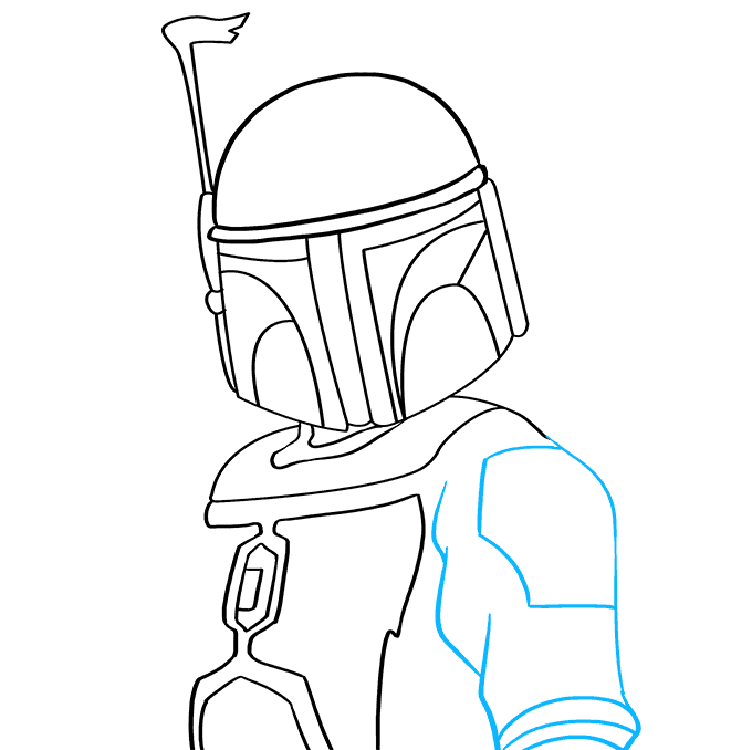 Cách vẽ Boba Fett: Bước 6