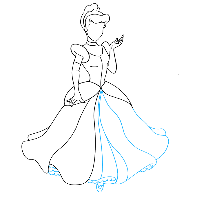 Cách vẽ Cinderella: Bước 8