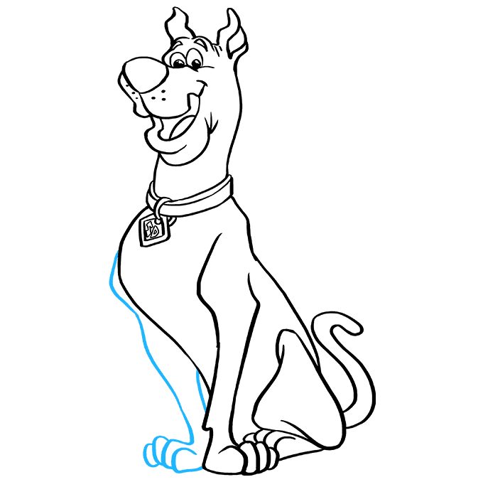 Cách vẽ Scooby Doo: Bước 8