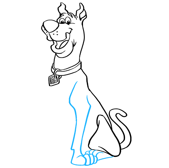 Cách vẽ Scooby Doo: Bước 6