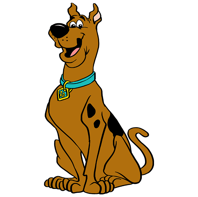 Cách vẽ Scooby Doo: Bước 10