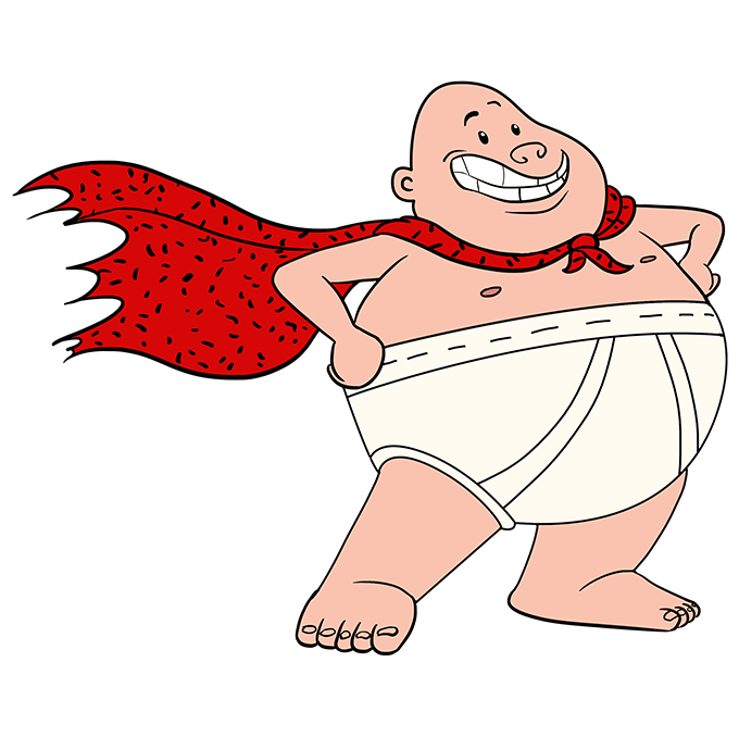 Cách vẽ Captain Underpants: Bước 10