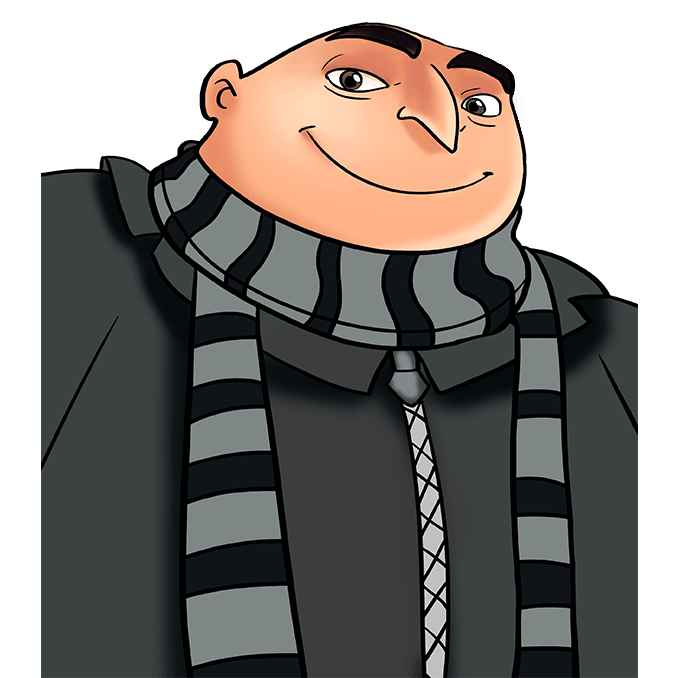 Cách vẽ Gru: Bước 10