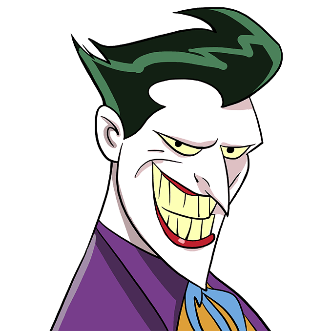 Cách vẽ Joker: Bước 10