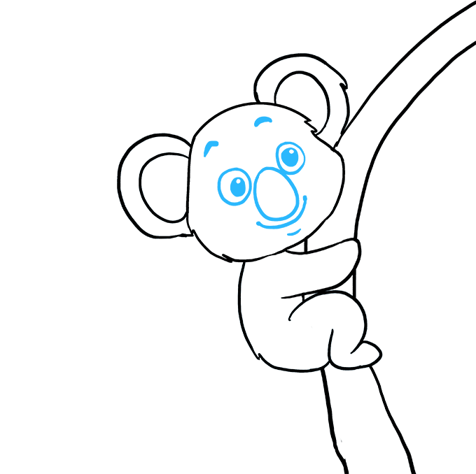 Cách vẽ Gấu Túi: Bước 9