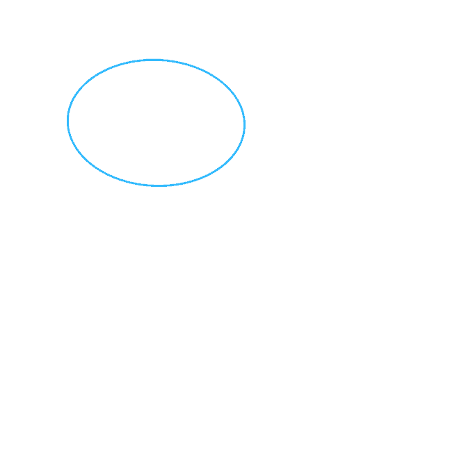 Cách vẽ gấu trúc: Bước 1