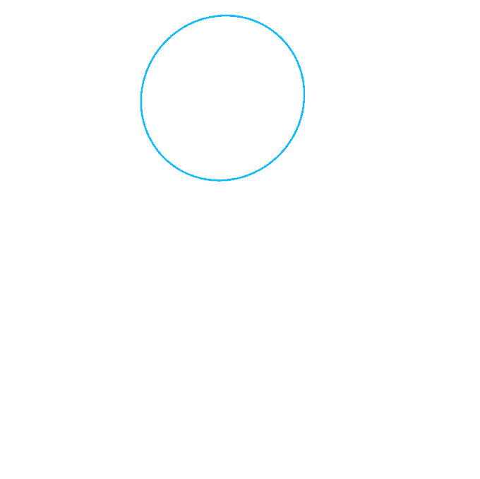 Cách vẽ sứa: Bước 1