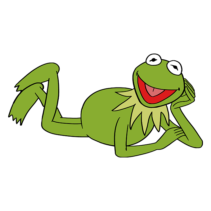 Cách vẽ chú ếch Kermit: Bước 10