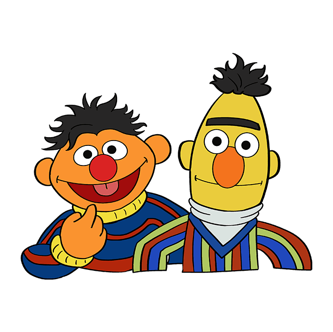 Cách vẽ Bert và Ernie từ Sesame Street: Bước 10