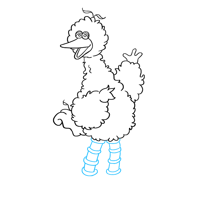 Cách vẽ Big Bird trong Sesame Street: Bước 8