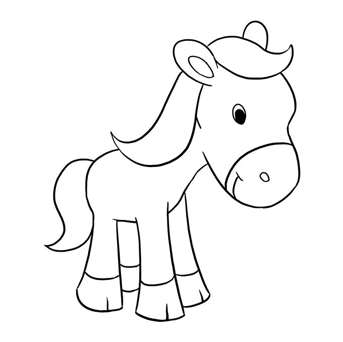 Cách vẽ Pony: Bước 8