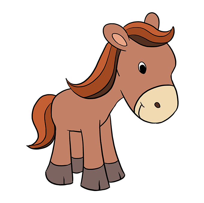 Cách vẽ Pony: Bước 10