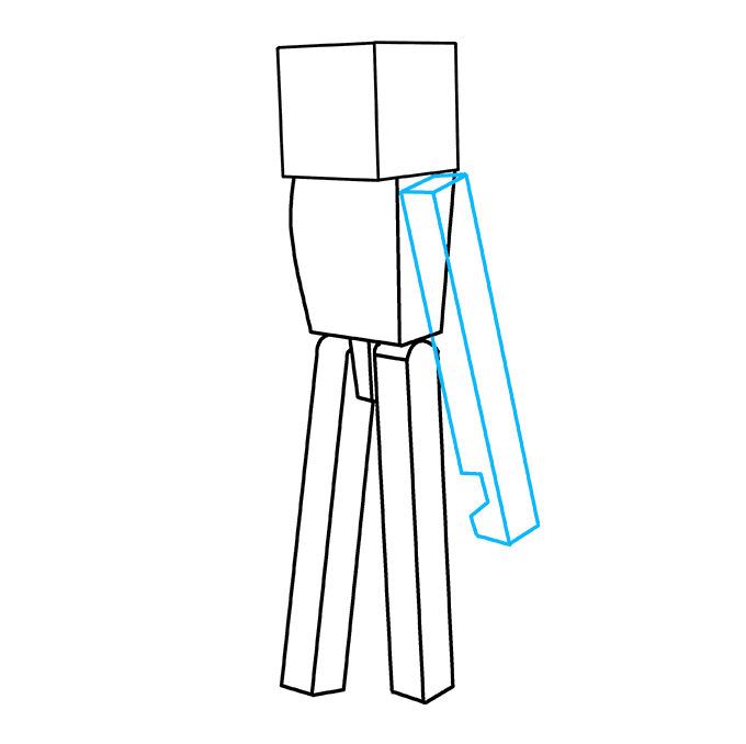 Cách vẽ Enderman trong Minecraft: Bước 5