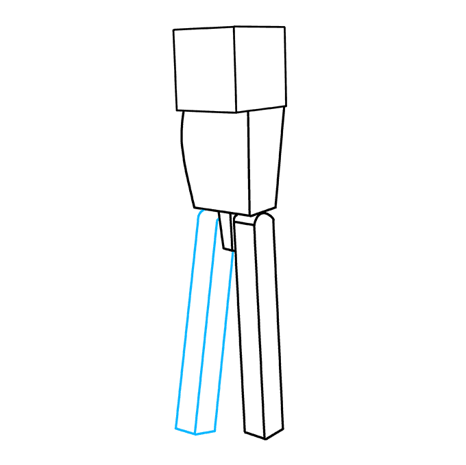 Cách vẽ Enderman trong Minecraft: Bước 4