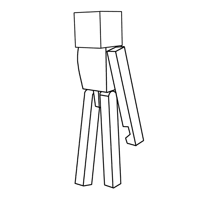 Cách vẽ Enderman trong Minecraft: Bước 6