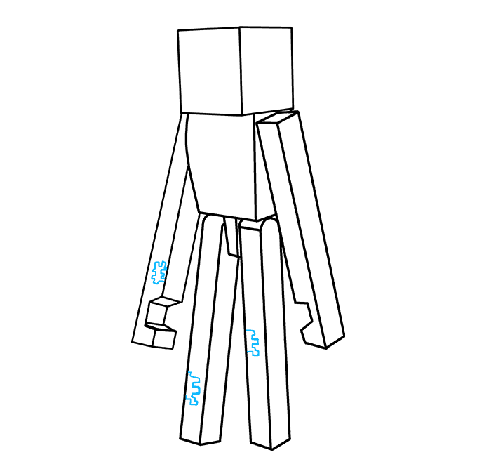 Cách vẽ Enderman trong Minecraft: Bước 8