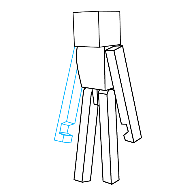 Cách vẽ Enderman trong Minecraft: Bước 7