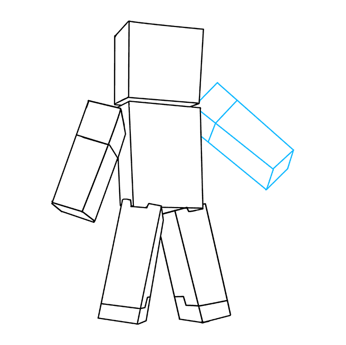 Cách vẽ Steve trong Minecraft: Bước 7