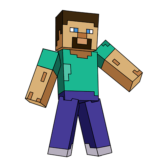 Cách vẽ Steve trong Minecraft: Bước 10