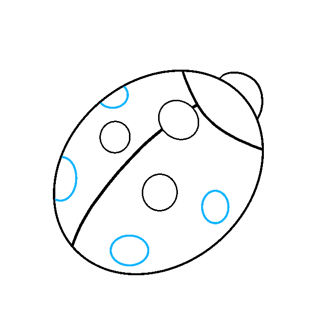 Cách vẽ bọ rùa: Bước 5