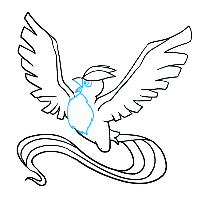 Cách vẽ Articuno: Bước 8