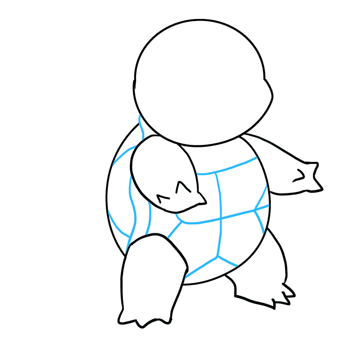 Cách vẽ Squirtle: Bước 7