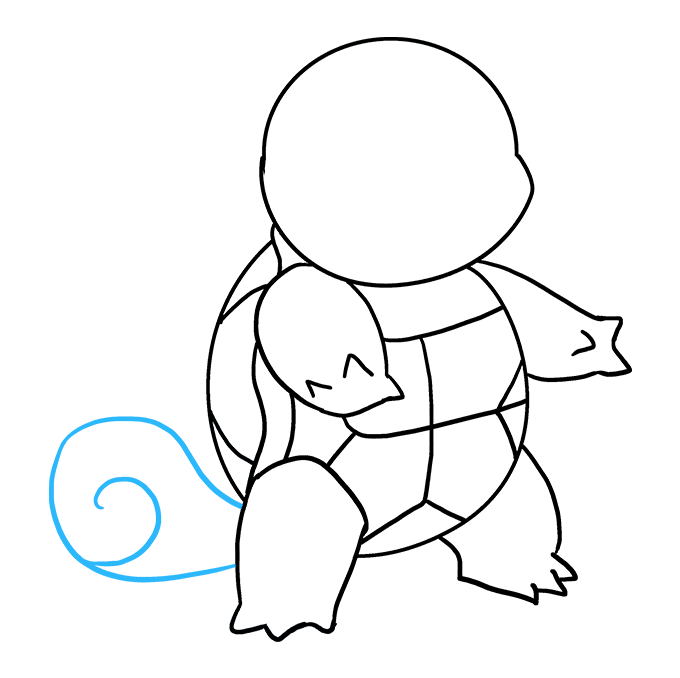 Cách vẽ Squirtle: Bước 8