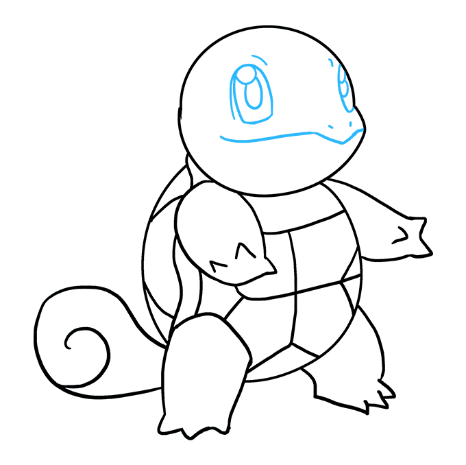 Cách vẽ Squirtle: Bước 9