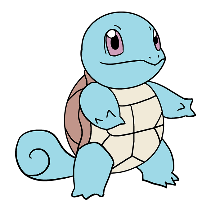 Cách vẽ Squirtle: Bước 10