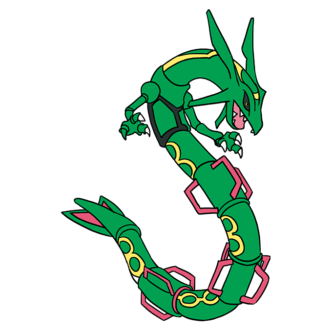 Cách vẽ Rayquaza: Bước 10