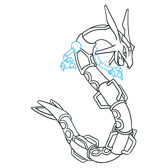 Cách vẽ Rayquaza: Bước 9