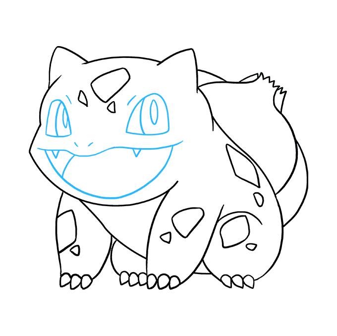 Cách vẽ Bulbasaur: Bước 9