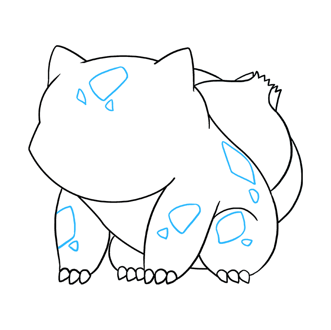 Cách vẽ Bulbasaur: Bước 8