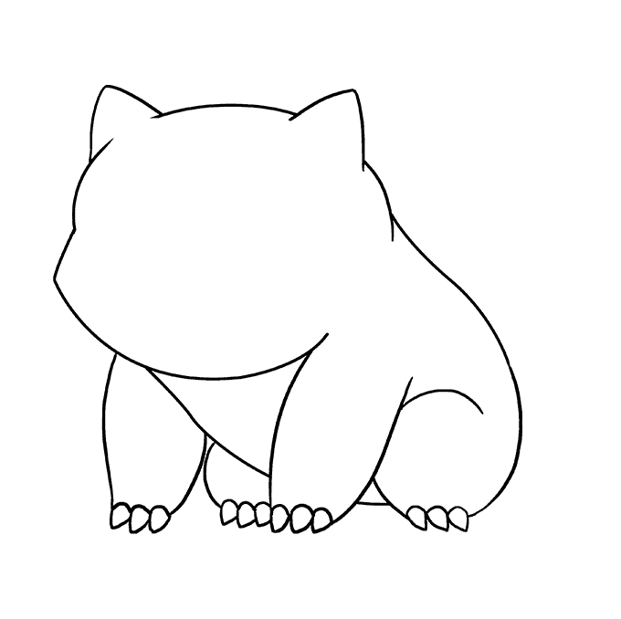 Cách vẽ Bulbasaur: Bước 6