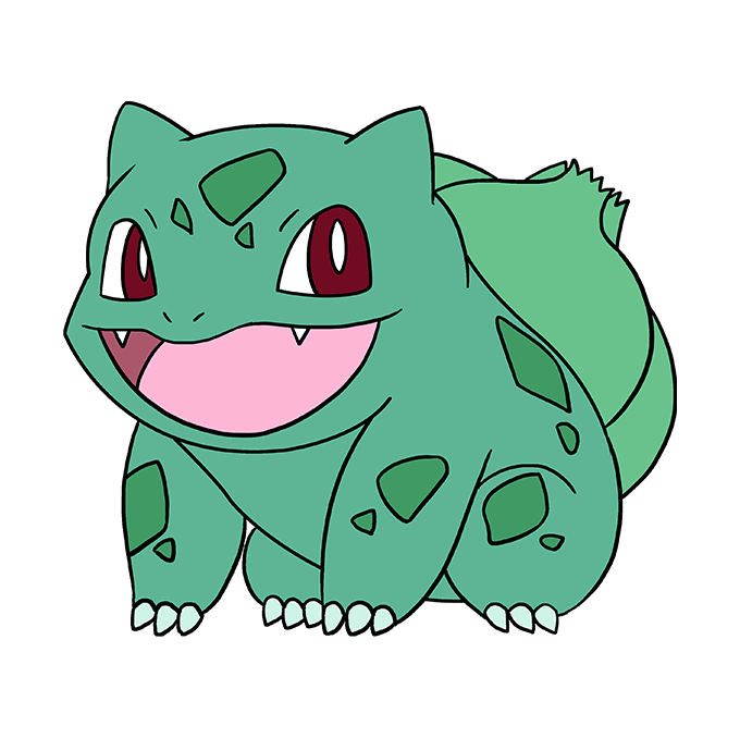 Cách vẽ Bulbasaur: Bước 10