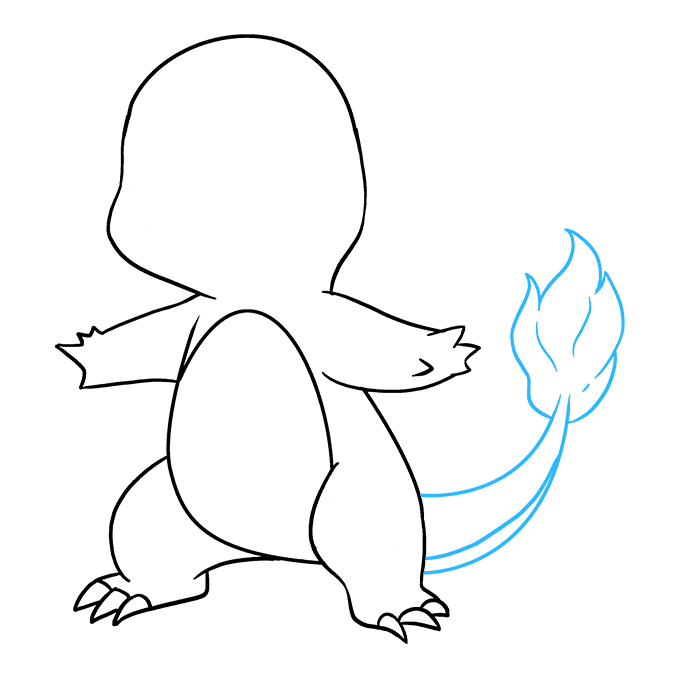 Cách vẽ Charmander: Bước 8