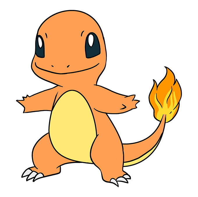 Cách vẽ Charmander: Bước 10