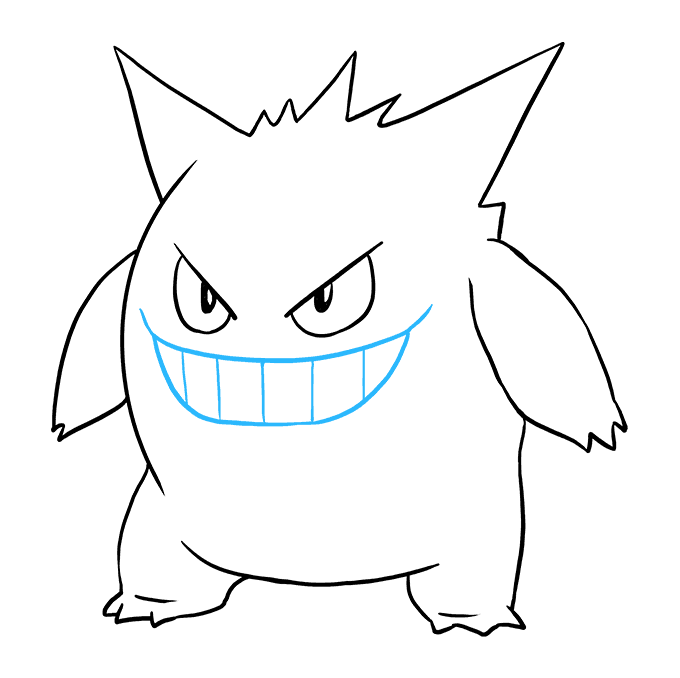 Cách vẽ Gengar: Bước 9