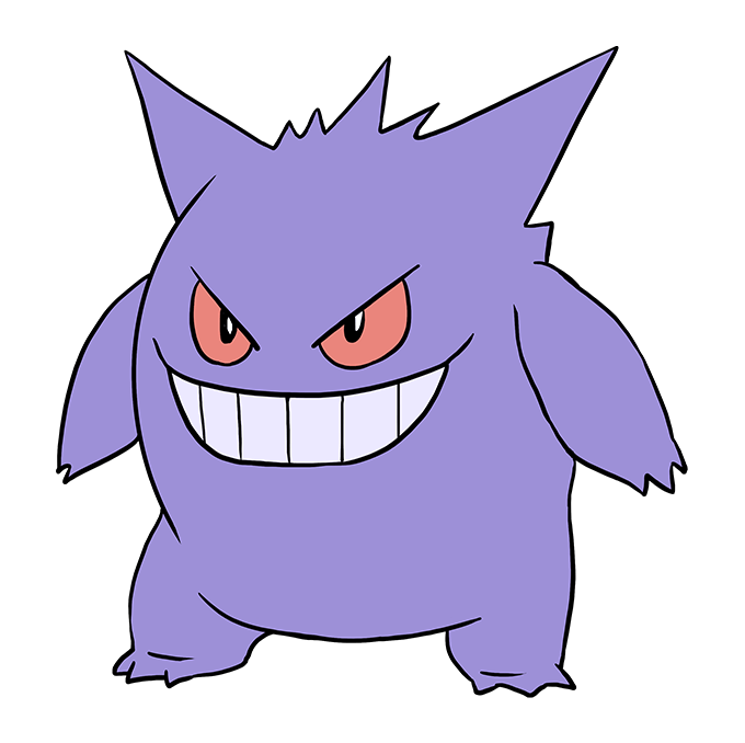 Cách vẽ Gengar: Bước 10