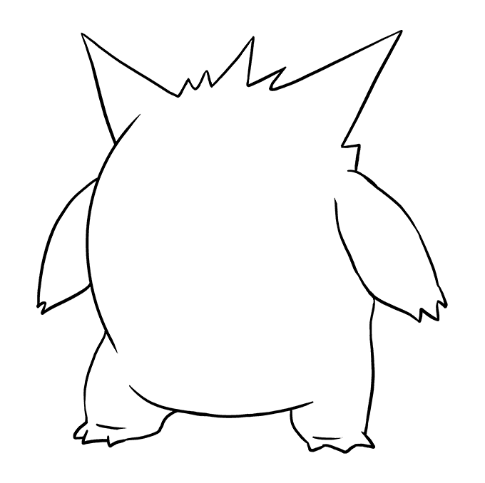 Cách vẽ Gengar: Bước 7