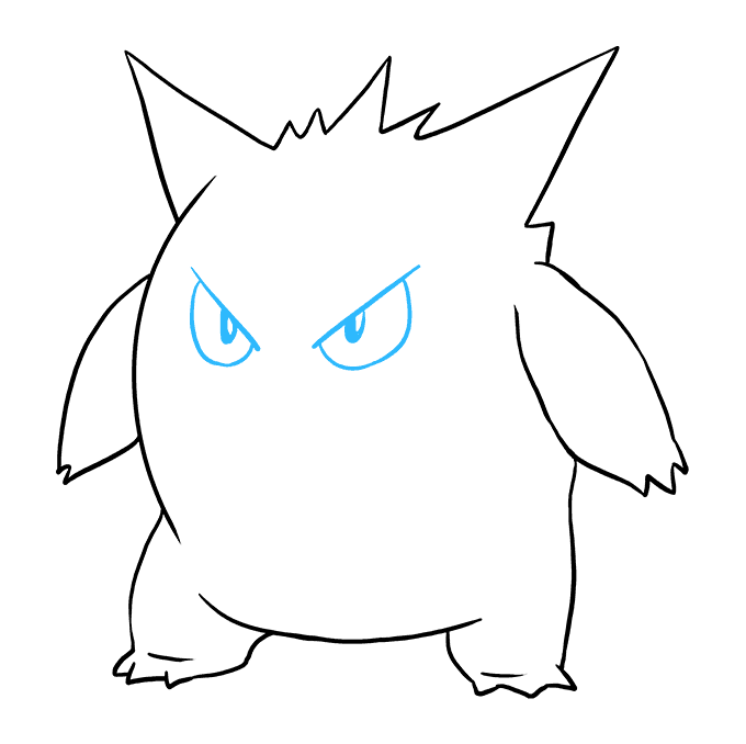 Cách vẽ Gengar: Bước 8