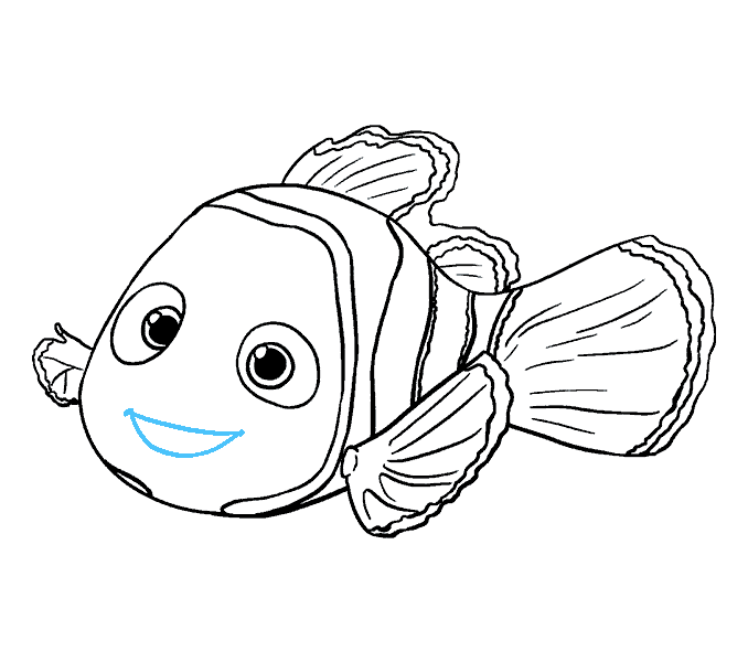 Cách vẽ Nemo: Bước 18