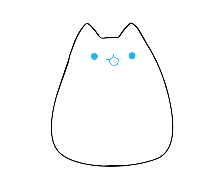 Cách vẽ Con mèo Pusheen: Bước 5