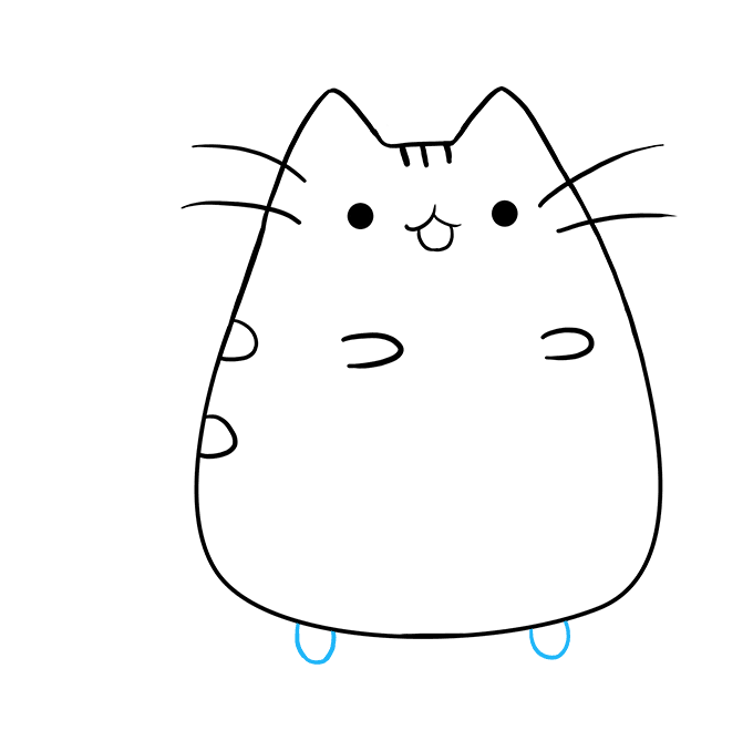 Cách vẽ Con mèo Pusheen: Bước 8