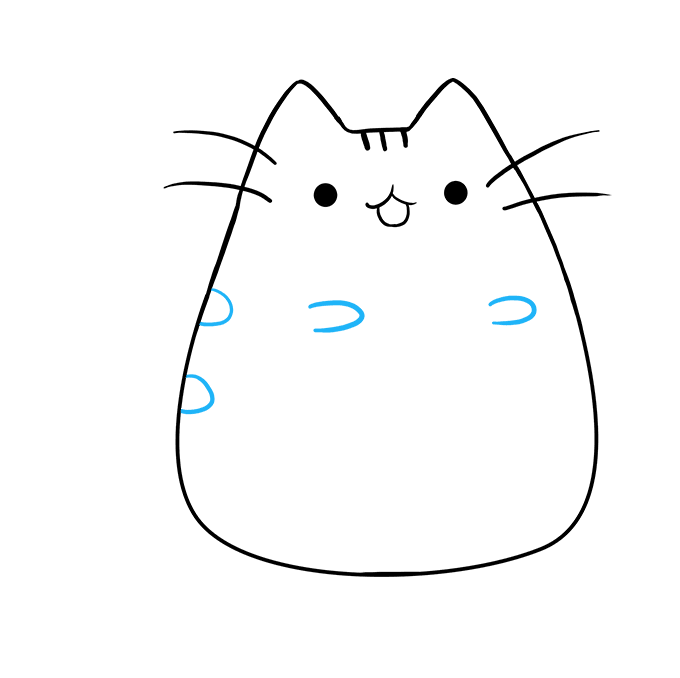 Cách vẽ Con mèo Pusheen: Bước 7